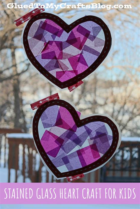 Stained Glass Hearts Craft Idea For Valentines Day