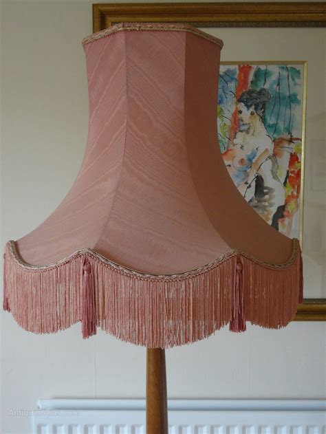 Antiques Atlas Standard Lamp And Silk Shade