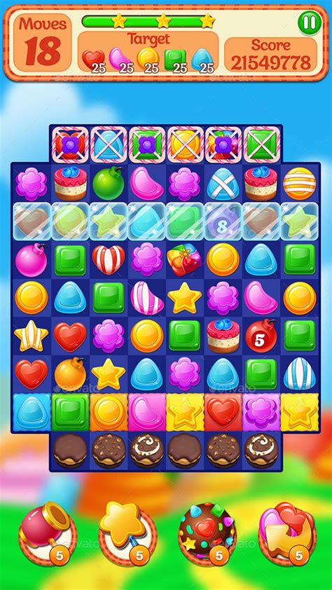 Candy Match 3 Game Assets Game Assets Match 3 Games Candy Games