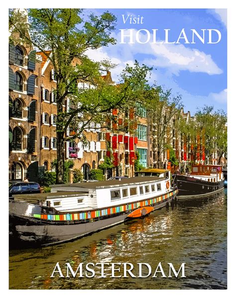 Amsterdam Holland Travel Poster Free Stock Photo Public Domain Pictures