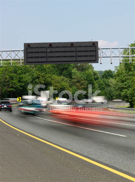 Highway Traffic Alert Signage Stock Photo Royalty Free Freeimages