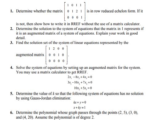 solved determine whether the matrix 1 0 1 1 0 1 2 1 0 0 0 1