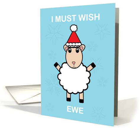 Merry Christmas Wish Ewe Sheep Funny Card 1737586