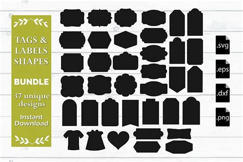 Tags Labels And Shapes Bundle SVG EPS DXF PNG 100837 SVGs