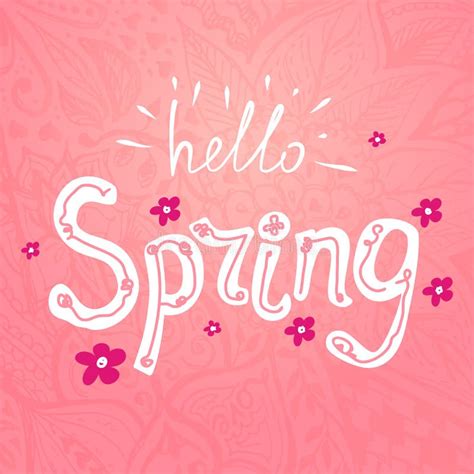 Hello Spring Stock Vector Illustration Of Vector Floral 83809475