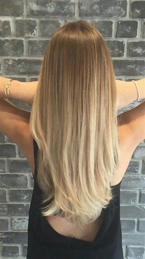 This is a good option for those with dark hair. balayage blonde straight hair | Balayage straight hair ...