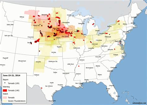 Tracking close to a large tornado using google maps. june15-21-tornado-map - ustornadoes.com