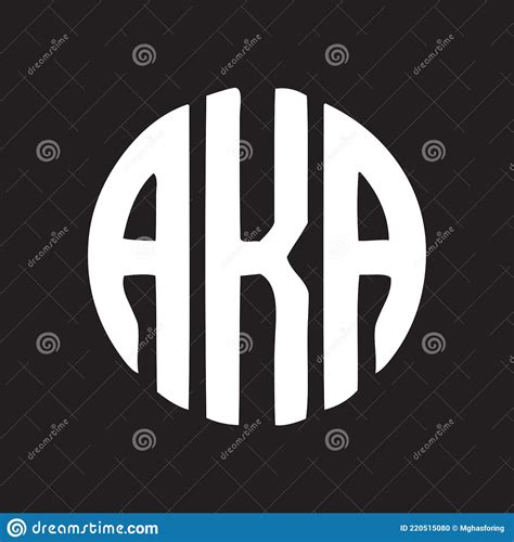 Aka Letter Logo Design On Black Backgroundaka Creative Initials Letter