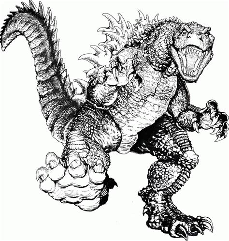 It is a giant lizard of prehistoric time. Printable Godzilla Coloring Pages - Coloring Home