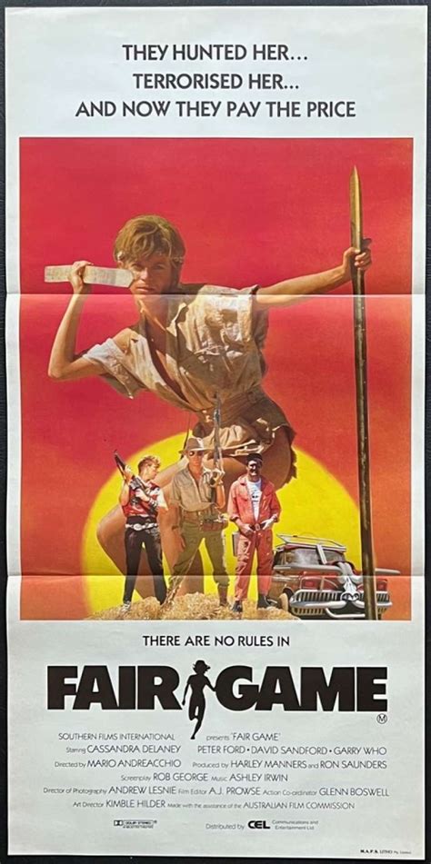 All About Movies Fair Game Poster Original Daybill Rare 1986