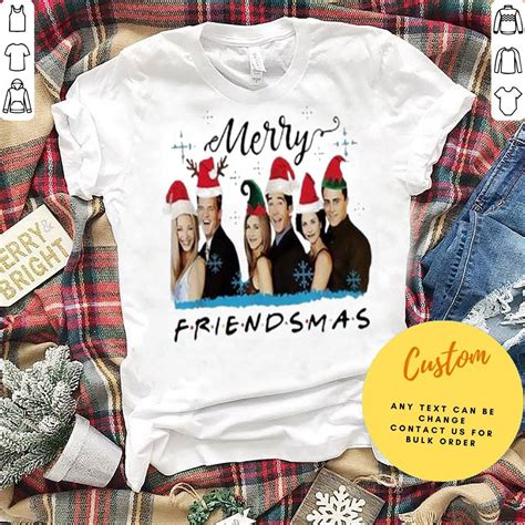 Friends Merry Friendsmas Christmas Shirt Cute Christmas Shirt Etsy