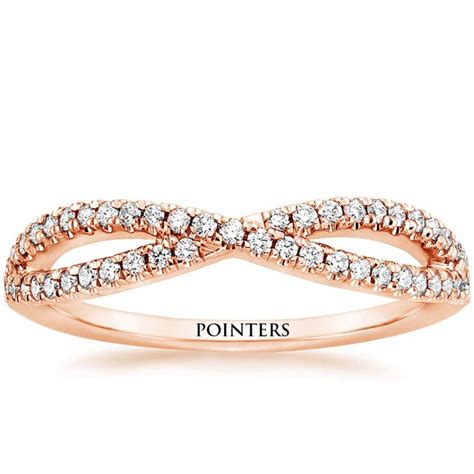 K Rose Gold Entwined Diamond Ring Pointers Jewellers Fine Jewelry Retailer In Kuala Lumpur