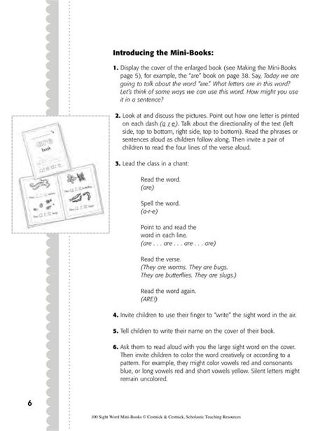 Scholastic 100 Sight Word Mini Books Sc 0439387809 Supplyme