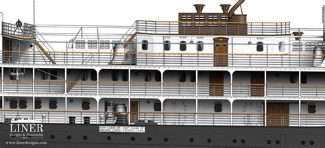 Lusitania Sea Trials Oceanliner Designs Illustration