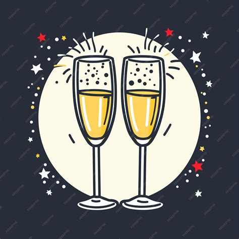 Premium Vector Clink Glasses Champagne Graphic Icon Cheers With Two Champagne Glasses Sign