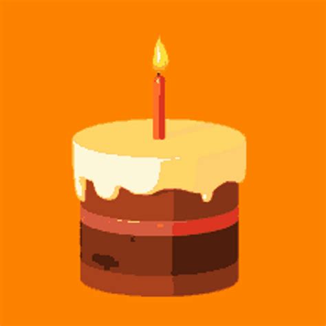 Lighted Birthday Candle On Cake Animation GIF GIFDB Com
