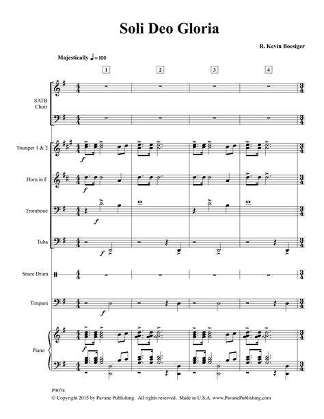 Soli Deo Gloria Full Score Sheet Music Direct