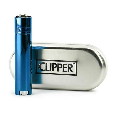 Clipper Metal Lighter Blue Normal Flame Genuine Product 2 Year Warranty