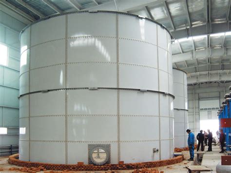 Strength Glass Lined Steel Tanks 3mm 13mm Thick ISO Approved Easy