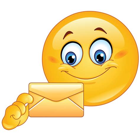 Smiley Holding An Envelope Symbols And Emoticons