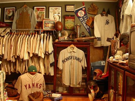 Vintage Sports Collector Memorabilia Room Memorabilia Room Sports