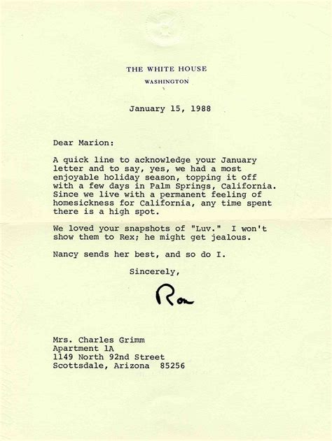 Lot Detail Ronald Reagan Typed Letter Signed As President Composed