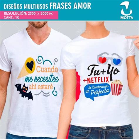 DiseÑos Frases Amor Para Estampado Multiuso Camisas Para Parejas