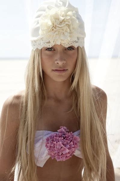 Great Lengths Long Blonde Hair Flower Bikini Long Hair Styles