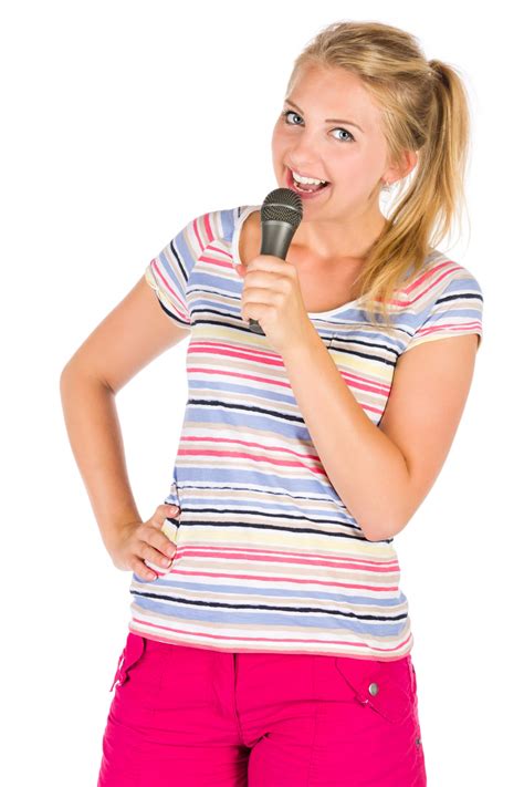Young Woman Singing Free Stock Photo Public Domain Pictures