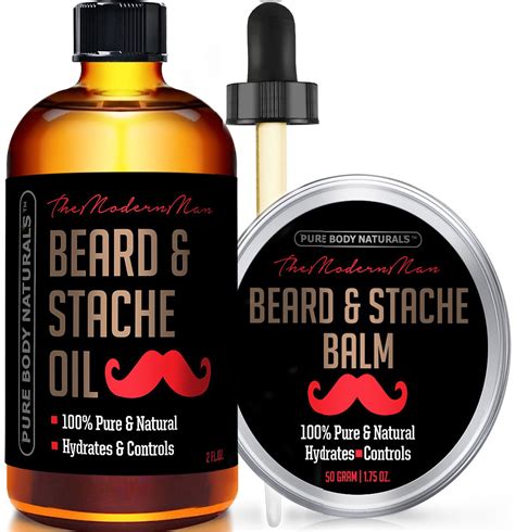 Hydrating Beard Oil And Balm Care Set Pure Body Naturals
