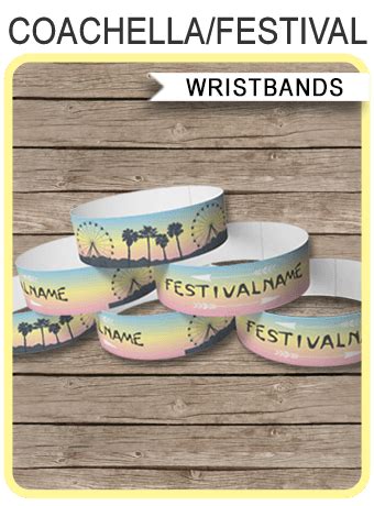 Coachella Themed Party Wristbands - pastel colors | Party wristbands, Festival themed party ...