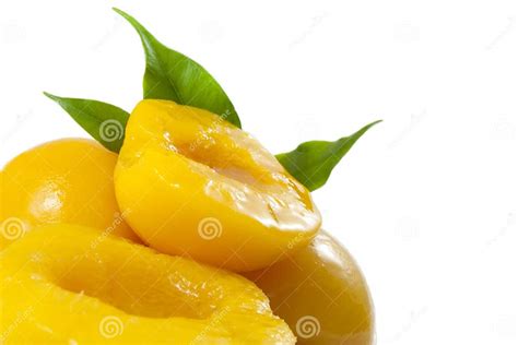 Canned Fruits Peaches Stock Photo Image Of Close Ripe 18104956
