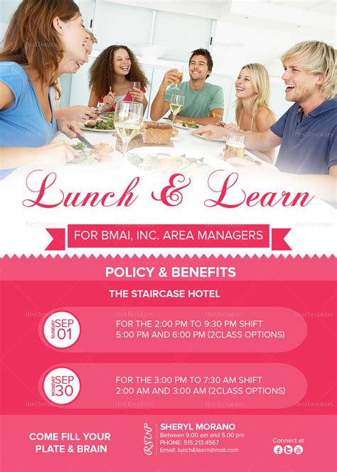 Lunch And Learn Invitation Design Template In Psd Word Publisher