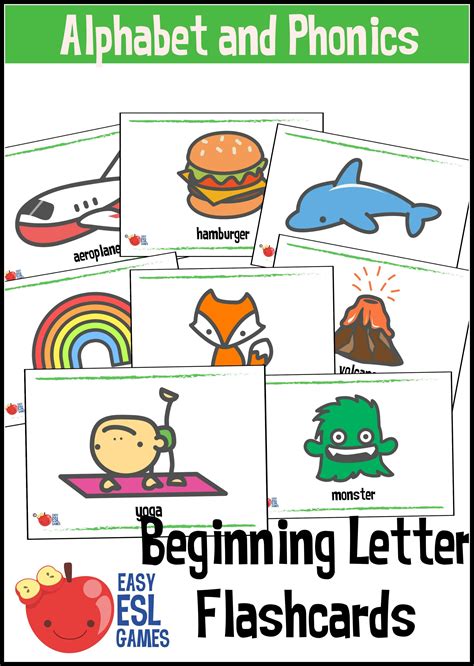 Beginning Sounds Alphabet Flashcards Set 140 Cute And Colorful Cards
