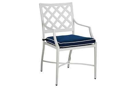 Designed to fit our coleridge armchair for product care information, please see our care guides. SUMMER CLASSICS INC - Lattice Armchair, Navy/French Linen ...