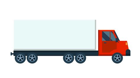 Easy To Use Cartoon Class Mg Animation Traffic Red Long Distance Truck