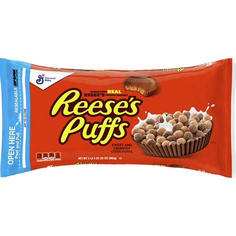 Reeses Puffs Cereal Peanut Butter Whole Grain 35 Oz