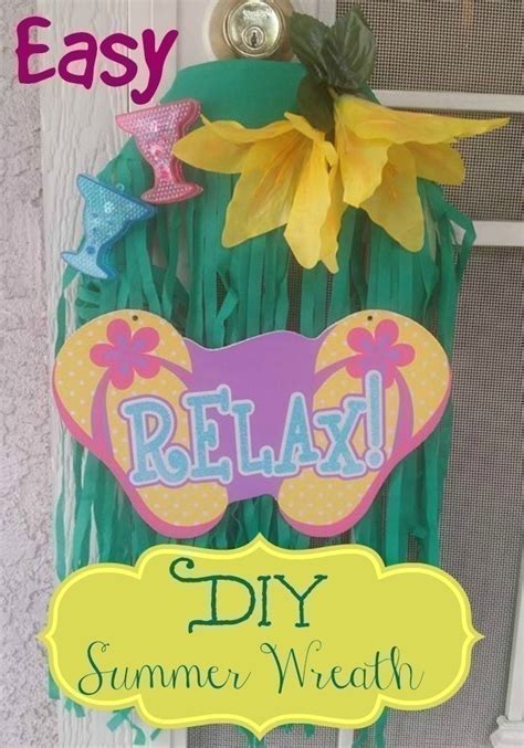 This wreath is so simple to make and is. Easy DIY Dollar Tree Summer Wreath Idea | The CentsAble ...
