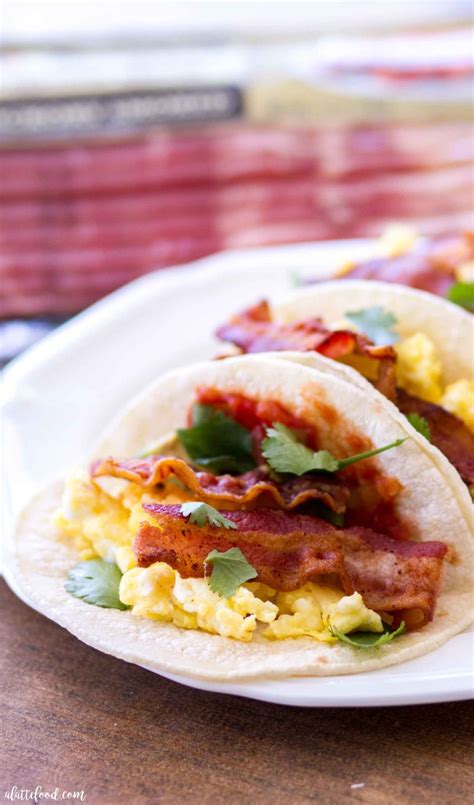 Egg And Bacon Breakfast Tacos Recipe A Latte Food