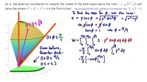 Spherical Coordinates Integration Examples Youtube