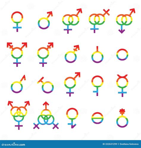 Vector Rainbow Gender Symbol And Sex Orientation Stock Vector