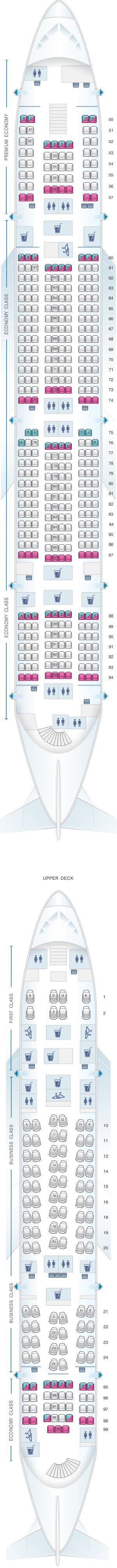 Seat Map Lufthansa Airbus A380 800 509pax Airbus A380 Asiana