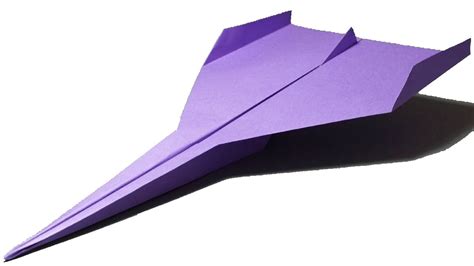 This is an example of a paper airplane with a sheet of 8.5 x 11 paper laid out horizontally in front of you, fold the upper right hand corner down toward the lower left. FASTEST PAPER AIRPLANE (How to make) - YouTube