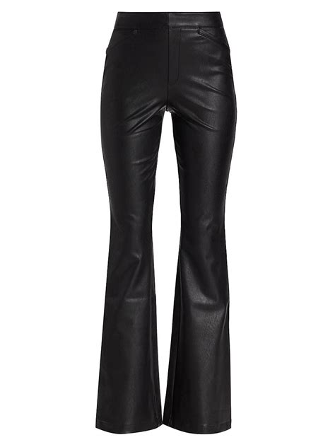 Spanx Stretch Faux Leather Flare Pants In Black Lyst