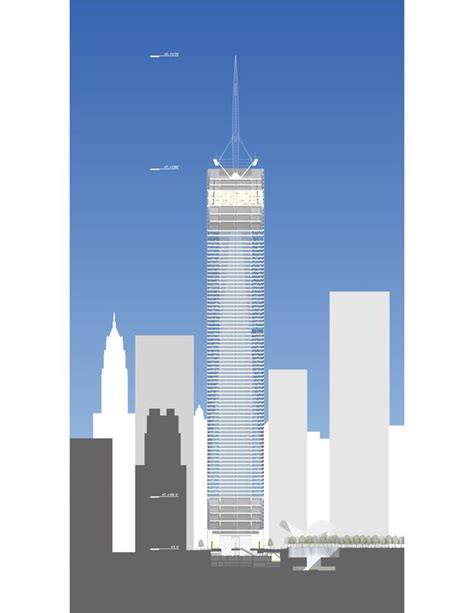 An Image Of A Tall Building In The Middle Of A City With Skyscrapers On