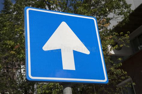 One Way Traffic Sign Stock Photo Image Of Blue Path 87880020