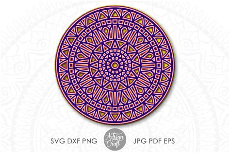 Layered Mandala Svg Multi Layer Mandala Graphic By Artisan Craft Svg