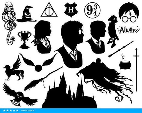 Harry Potter Svg Silhouette Files Different File Formats 21x Svg 21x