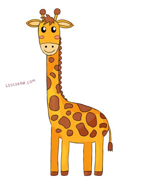 Как нарисовать схематично жирафа