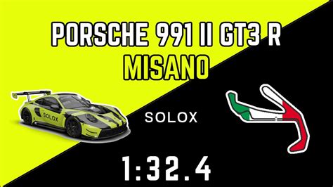 ACC Porsche 991 GT3 R Misano 1 32 4 Hotlap Setup YouTube
